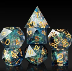A Role Playing Dice Set - Blue Diamond