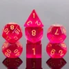 A Role Playing Dice Set: Dark Transparent Purple (Gold Font)
