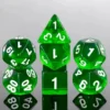 A Role Playing Dice Set: Green (White Font)