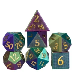 A Role Playing Dice Set Light Weight Purplebluegreen 105 G