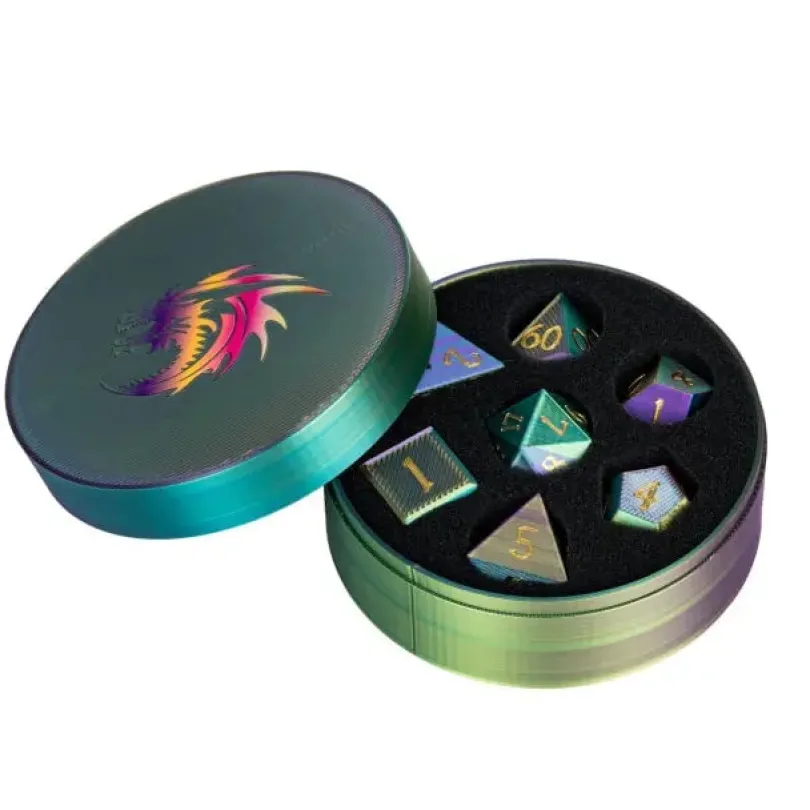 A Role Playing Dice Set Light Weight Purplebluegreen 105 G