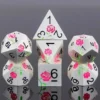 A Role Playing Dice Set Metallic - Pink Rose