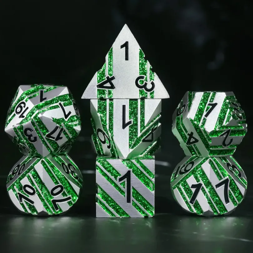 A Role Playing Dice Set Metallic - Borg
