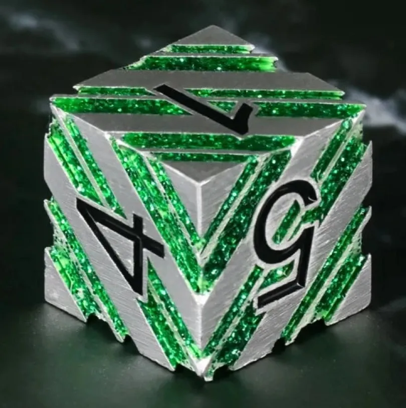 A Role Playing Dice Set Metallic - Borg
