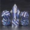 A Role Playing Dice Set Metallic - Blue Flash