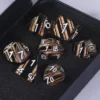 A Role Playing Dice Set Metallic Honeycomb