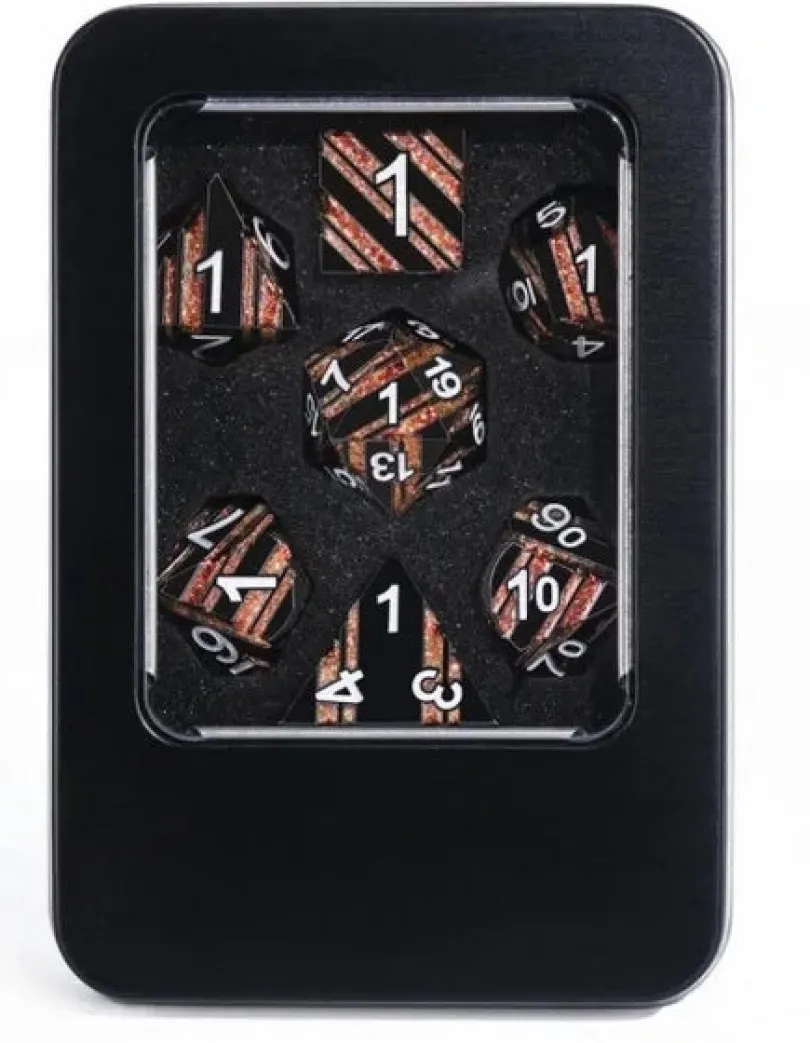 A Role Playing Dice Set Metallic Honeycomb