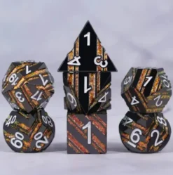 A Role Playing Dice Set Metallic Honeycomb