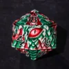 A Role Playing Dice Set Metallic - Dragon Scale Green/Red