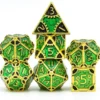 A Role Playing Dice Set Metallic Steampunk Greengold