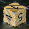 A Role Playing Dice Set Metallic - Gold Flash