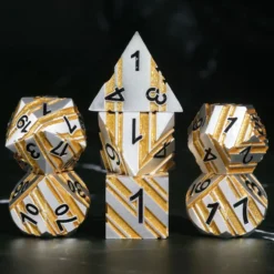 A Role Playing Dice Set Metallic - Gold Flash