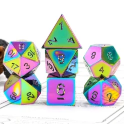 A Role Playing Dice Set Metallic - Metal - Rainbow