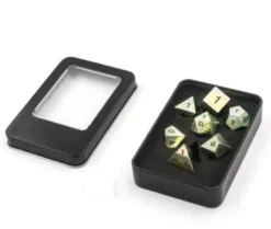 A Role Playing Dice Set Metallic - Metal - Svart Font