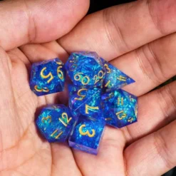 A Role Playing Dice Set Mini Blue Sharp 115 15 Mm Dice