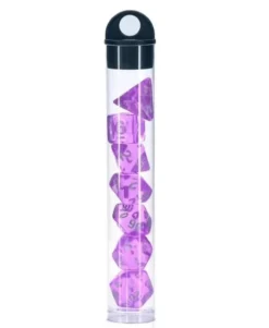 A Role Playing Dice Set - Mini -Transparant Purple (storlek 10 mm)