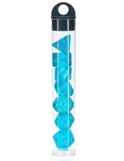 A Role Playing Dice Set - Mini - Transparent Blue (storlek 10 mm)