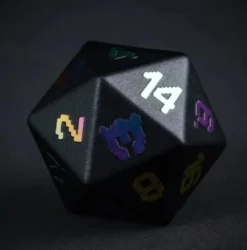 A Role Playing Dice Set - Obsidian Gemstone Dice