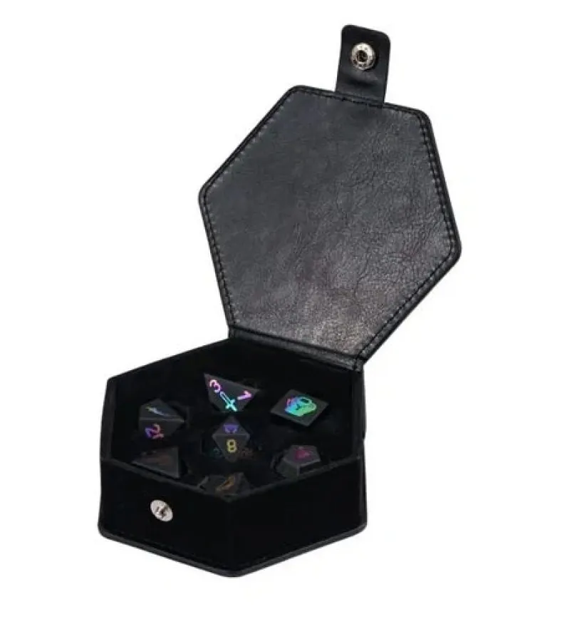 A Role Playing Dice Set - Obsidian Gemstone Dice