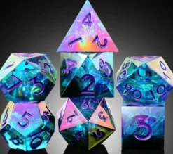 A Role Playing Dice Set - Purple And Blue Spectral