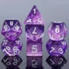 A Role Playing Dice Set: Purple Aurora Sky