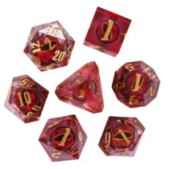 A Role Playing Dice Set Red Eye Liquid Core