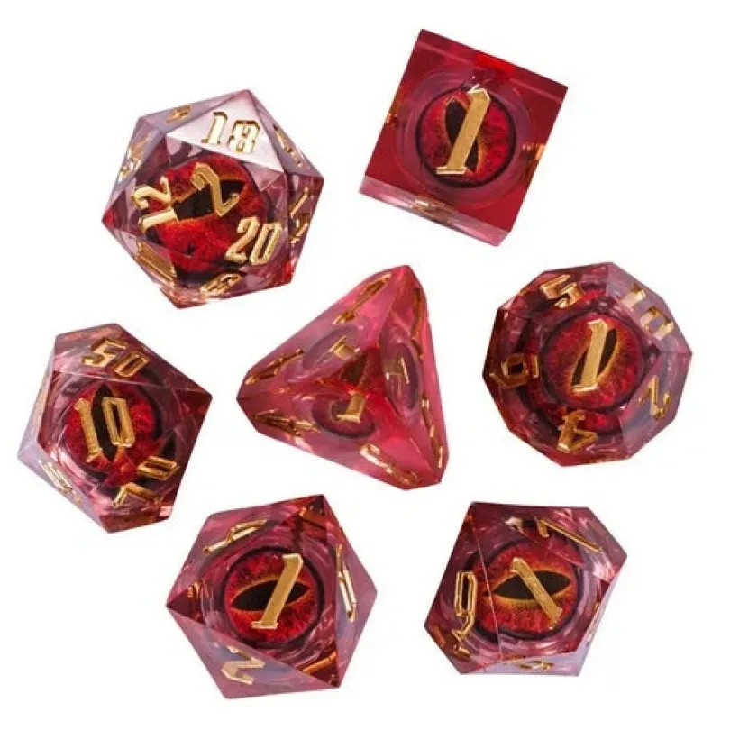 A Role Playing Dice Set Red Eye Liquid Core