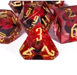 A Role Playing Dice Set Red Eye Liquid Core
