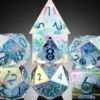 A Role Playing Dice Set - White And Purple Spectral