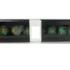 A Role Playing Dice Set White Glitter Dice Green Core