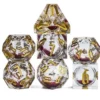 A Role Playing Dice Set - White ( Red Liquid Core)
