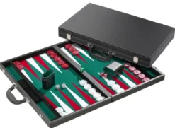 Backgammon Green Tournament Size, Synthetic Leather (1715)