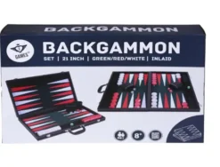 Backgammon 21 Gron Vit Och Rod