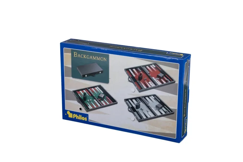 Backgammon Medium Green, imitation leather (1732)
