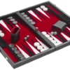 Backgammon Medium - Red imitation leather (1730)
