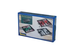 Backgammon Medium - Red imitation leather (1730)