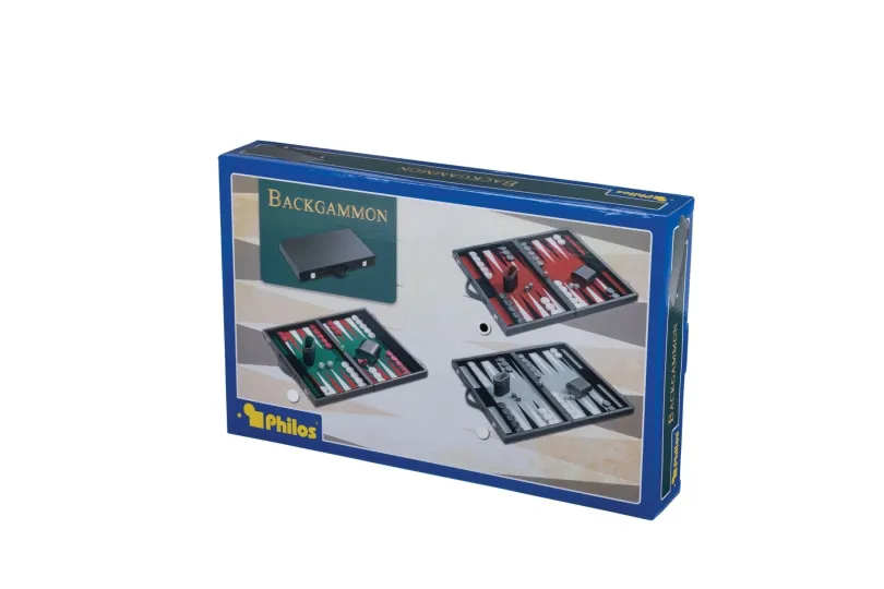 Backgammon Medium - Red imitation leather (1730)