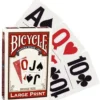 Bicycle Bridge Size Large Print Playing Cards (Red or blue deck)