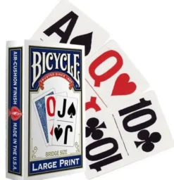 Bicycle Bridge Size Large Print Playing Cards (Red or blue deck)