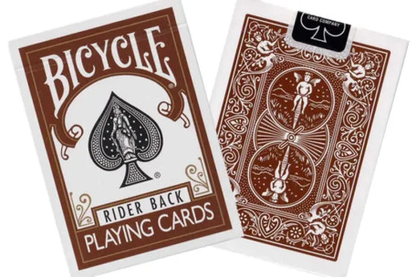 Bicycle Brown Rider Back cards
