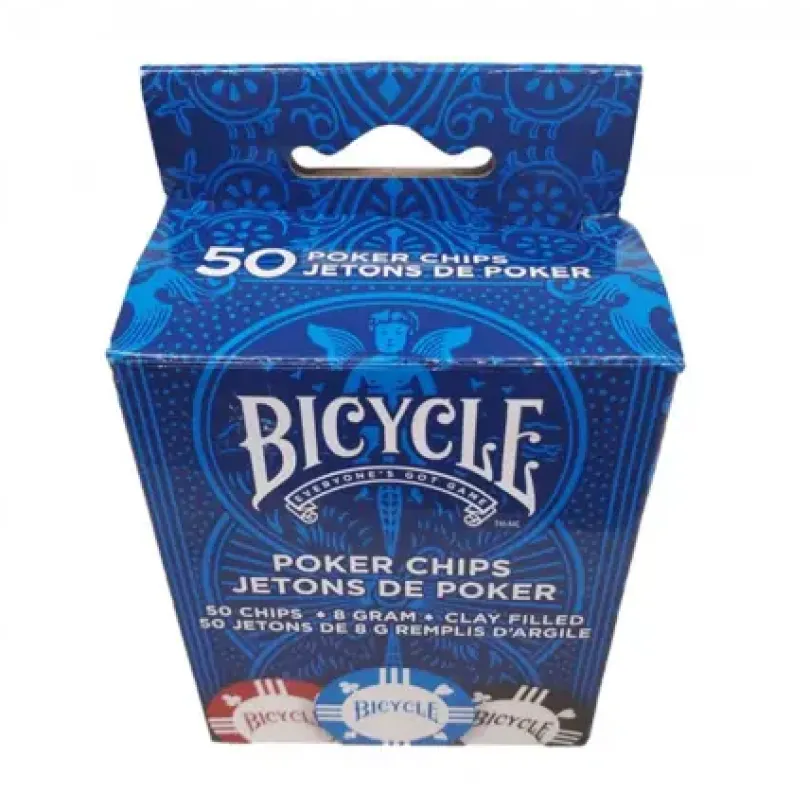 Bicycle Clay Poker Chips 50 Count 8 Gram