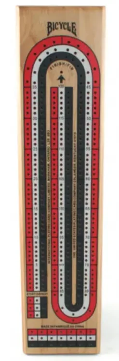 Bicycle Cribbage Board 3 Track Color Coded