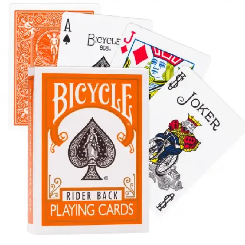Bicycle Orange Rider Back cards