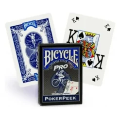 Bicycle Pro Poker Peek playing cards (Slumpad färg mellan röd och blå baksida)