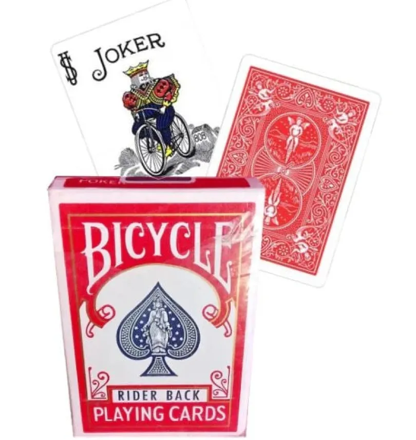 Bicycle Rider Back 808 black seal playing cards blue or red