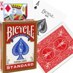 Bicycle Rider Standard Poker Cards Golden Frame Red Or Blue