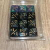 Black Positive/Negative D6 Dice 16 mm (12st)