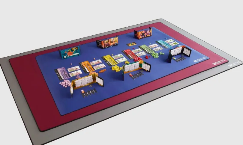 Board Game Table Playmat - Medium Blue (91x152cm)
