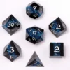 Captured Magic Sharp Edge Resin Dice Set Mana Path Blue