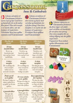 Carcassonne 3.0 - Expansion 1: Inns & Cathedrals (Sv)
